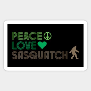 Peace Love Sasquatch Magnet